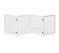 PawHut Barrera de Seguridad para Perros autoportante 305 x 82 cm Blanco
