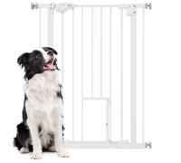 PawHut Barrera de Seguridad para Perros Extensible 74-80x91,4 cm Blanco