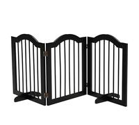 PawHut Barrera de Seguridad para Perros Pequeños Plegable 154,5x61 cm Barrera para Perros en Casa de 3 Paneles con Patas Anchos para Escaleras Pasillos Blanco