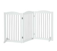 PawHut PawHut Barrera de Seguridad para Perros para Escaleras y Puertas Diseño Plegable y Pies de Apoyo 154x30x80 cm Blanco Blanco-154x30x80 cm 154x30x80 cm