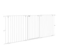 PawHut Barrera para Perros de Acero 206x90 cm Plegable 3 Paneles Blanco