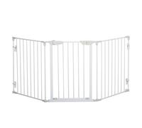 PawHut Barrera para Perros Plegable de 3 Paneles 180x74,5 cm Blanco