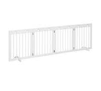 PawHut barrera de seguridad plegable color Blanco