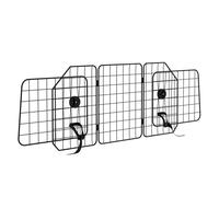 PawHut Barrera Protectora de Coche para Perros con Anchura Ajustable Rejilla para Perros de Coche Plegable de Acero 93-150x42 cm Negro