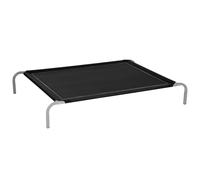 PawHut Cama Elevada para Mascotas 130x90x20cm Marco de Acero Transpirable para Perros Gatos para Dormir Relajar Negro Aosom España