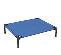 Pawhut Cama elevada para Mascotas portátil para Acampar Perro Cama elevada con Marco de Metal Azul (Mediano)