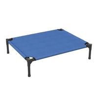 PawHut Cama elevada para Perro con armazón metálico, Azul (Medium) | Gato elevado, portátil, camping
