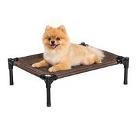 PawHut Cama Elevada para Perros Gatos con Tela Oxford 61x46x18 cm Marrón