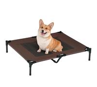 PawHut Cama Elevada para Perros Gatos con Tela Oxford 76x61x18 cm Café