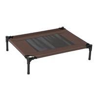 PawHut Cama Elevada para Perros Gatos con Tela Oxford 76x61x18 cm Marrón