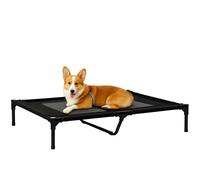 PawHut Cama Elevada para Perros Gatos con Tela Oxford 92x76x18 cm Negro
