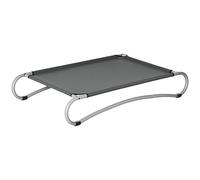 PawHut Cama Elevada para Perros Pequeños Medianos Cama para Mascotas con Tela de Malla Transpirable Marco Curvo de Acero para Interior Exterior 110x65x20 cm Gris