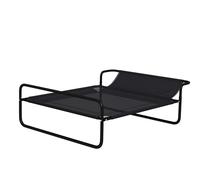 PawHut Cama Elevada para Perros Refrescante y Transpirable 91x69x29 cm Malla de Textilene Reposacabezas Inclinado Negro