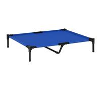 PawHut Cama Elevada para Perros, Refrescante y Transpirable, Cama para Perros Grandes, 92x76x18 cm, Tela Oxford, Marco de Metal, para Interior, Exterior, Azul