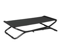 PawHut Cama Elevada Plegable Cama para Mascotas Pequeños Medianos de Malla Transpirable Acero 92x56,5x19,5 cm Negro
