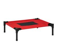 PawHut Cama Elevada Portátil para Mascotas Perros Gatos Interior Exterior Malla Transpirable Tela Oxford 64x46x18 cm Rojo Aosom España