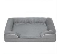 PawHut Cama para Perros Medianos Cama para Gatos con Base Antideslizante Funda Extraíble y Lavable 91,5x68,5x16,5 cm Gris