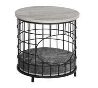PawHut cama y mesa auxiliar gris para gatos