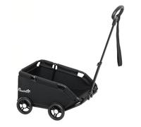 Pawhut carrito para perros plegable cochecito para mascotas carrito para perros miniatura con barra de empuje ajustable diseño abierto cojín bolsa de almacenamiento y ruedas 53x45x28 cm negro 28 cm