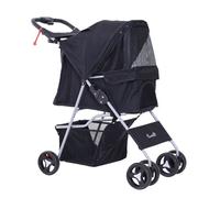 Pawhut coche plegable negro para mascotas