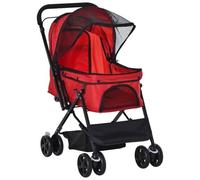 PawHut carrito plegable rojo para mascotas