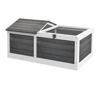 PawHut - Casa de recinto para pequeños animales tortuga con 2 espacios 86 x 54 x 43 cm, madera de abeto