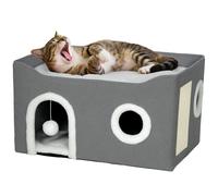 PawHut Casa para Gatos Gris