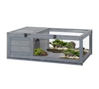PawHut Casa para Tortugas Gris