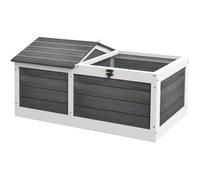 PawHut Casa recinto jaula para pequeño animal tortuga con 2 espacios 86x54x43 cm - madera de pino Aosom España