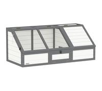 PawHut Casa Tortuga con casa Principal Anfibios 120x55x50cm Blanco