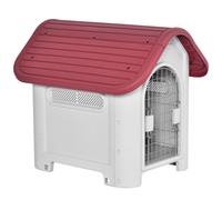 PawHut Caseta para Perro con Puerta Extraíble Base Elevada Ventilación Óptima para Interior y Exterior 59x75x66 cm Aosom España
