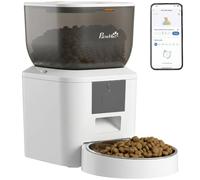 PawHut Comedero Automático 4L WiFi 2.4G con Control App para Gatos Perros