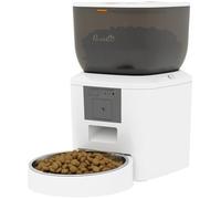 PawHut Comedero automático para gatos, 2,4 G, WiFi, 4 L, con cámara, control de aplicación, visión nocturna, 1 - 10 comidas al día, audio bidireccional, comedero para gatos y perros
