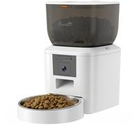 PawHut Comedero para Gato 2.4G WiFi 4L Cámara para Gato y Perro