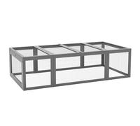 PawHut conejera conejera de Madera de Abeto Resistente al Invierno Jaula para Conejos con Techo abatible 180x90x48 cm Jaula para Conejos Exterior conejera para Animales pequeños Conejos Conejillos de