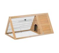 PawHut Jaula para Conejos Madera Natural