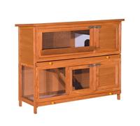 PawHut conejera de madera exterior para conejos