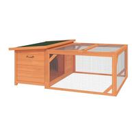 PawHut Conejera recinto Animales pequeños 125,5x100x49cm Naranja