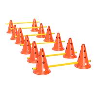 PawHut Conjunto de Agilidad para Perros 6 Piezas, Recorrido de Obstáculos altura regulable con Bolsa de Transporte, Naranja