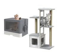 PawHut Conjunto para Gatos Gris