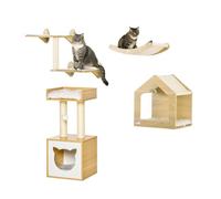 PawHut Conjunto para Gatos Roble