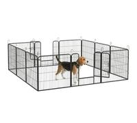 PawHut Corral para Perros, Conejos, Patos 12 Paneles 80cm Alto | Corral para cachorros, resistente, uso interior/exterior