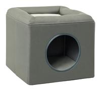PawHut cueva para gatos cabaña para gatos, casa para gatos con 2 niveles, cama para gatos con cojín, casa para perros para gatos de hasta 5 kg, 36,5 x 36,5 x 33 cm, verde
