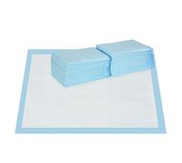 PawHut Empapadores para Perros 80 Unidad 60x60 cm Resguardos para Perros Diseño de 6 Capas con Superficie de Secado Rápido a Prueba de Fugas Azul