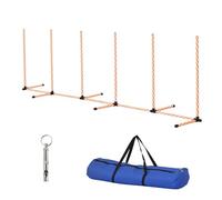 PawHut Entrenamiento agility al aire libre con 6 postes de slalom