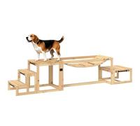 PawHut Equipo Agility para Perros 3 Piezas Madera Natural
