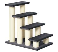 PawHut Escalera para Mascotas 60x42x61 cm para Gatos Perros 4 Pasos Gris