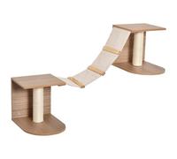 Pawhut escaleras de tela con plataforma para gatos