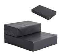 PawHut Escalones 2 escalones 20 cm Perros pequeños hasta 7 kg Negro | Escaleras plegables, escaleras gatos, rampa perros, acceso cama, sofá, coche