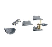 PawHut Estante de Escalada para Gatos de Pared Juego de Estantes para Gatos 4 Piezas con Hamaca Nido Rascador Plataformas para Saltar y Poste de Sisal Gris